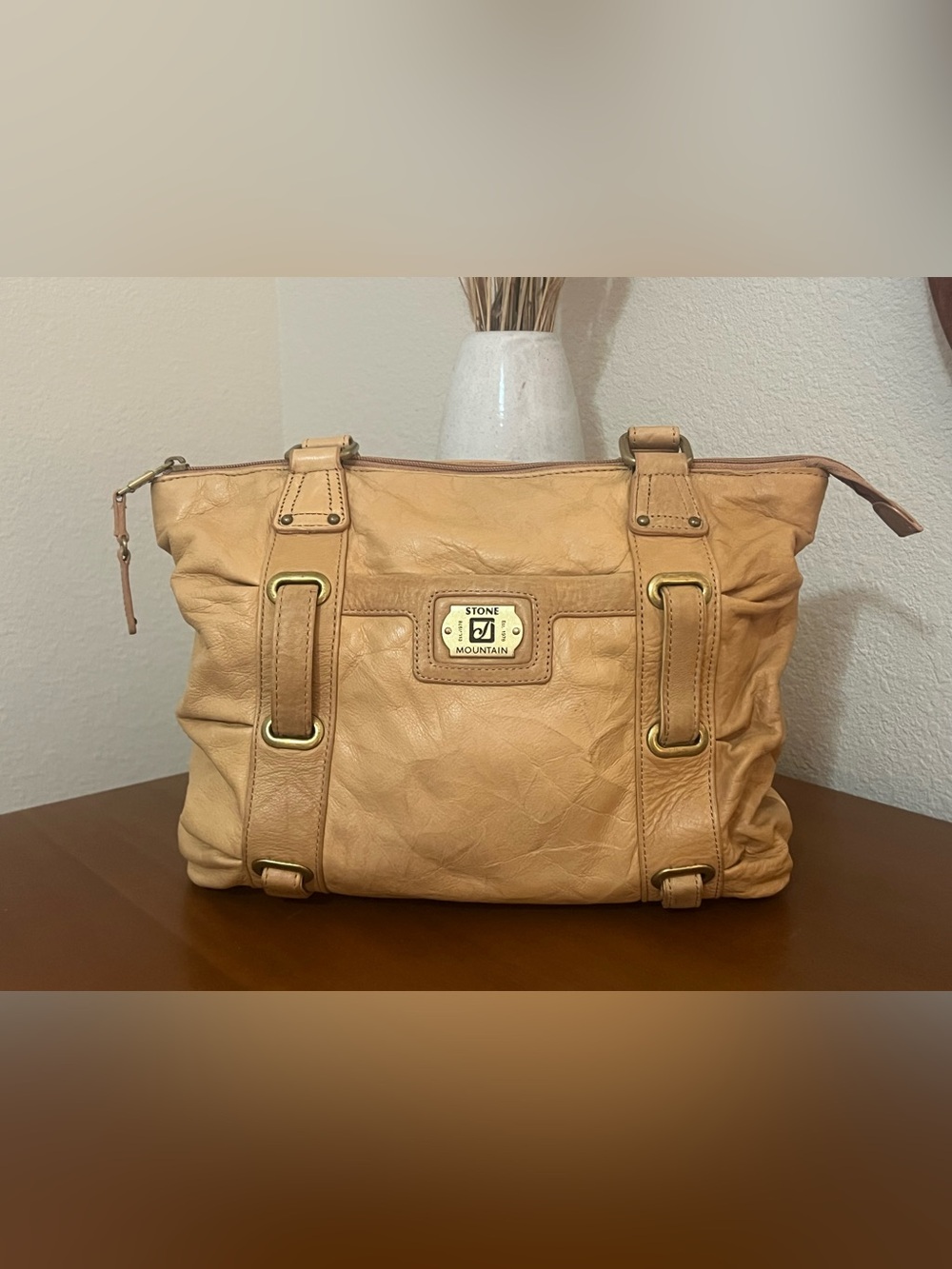 Stone Mountain Tan Leather Tote